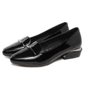 Hot Sale Women's Loafers Shoes Glossy Patent Leather Low Heel Silp on Shoes Ladies Loafer Female Casual Business Office Footwear