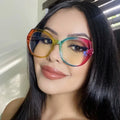 Jiuling Hot Selling 2023 New Special Big Frame Sun Glasses Polygon Bikes Frame Shaped Anti-blue-ray Glasses
