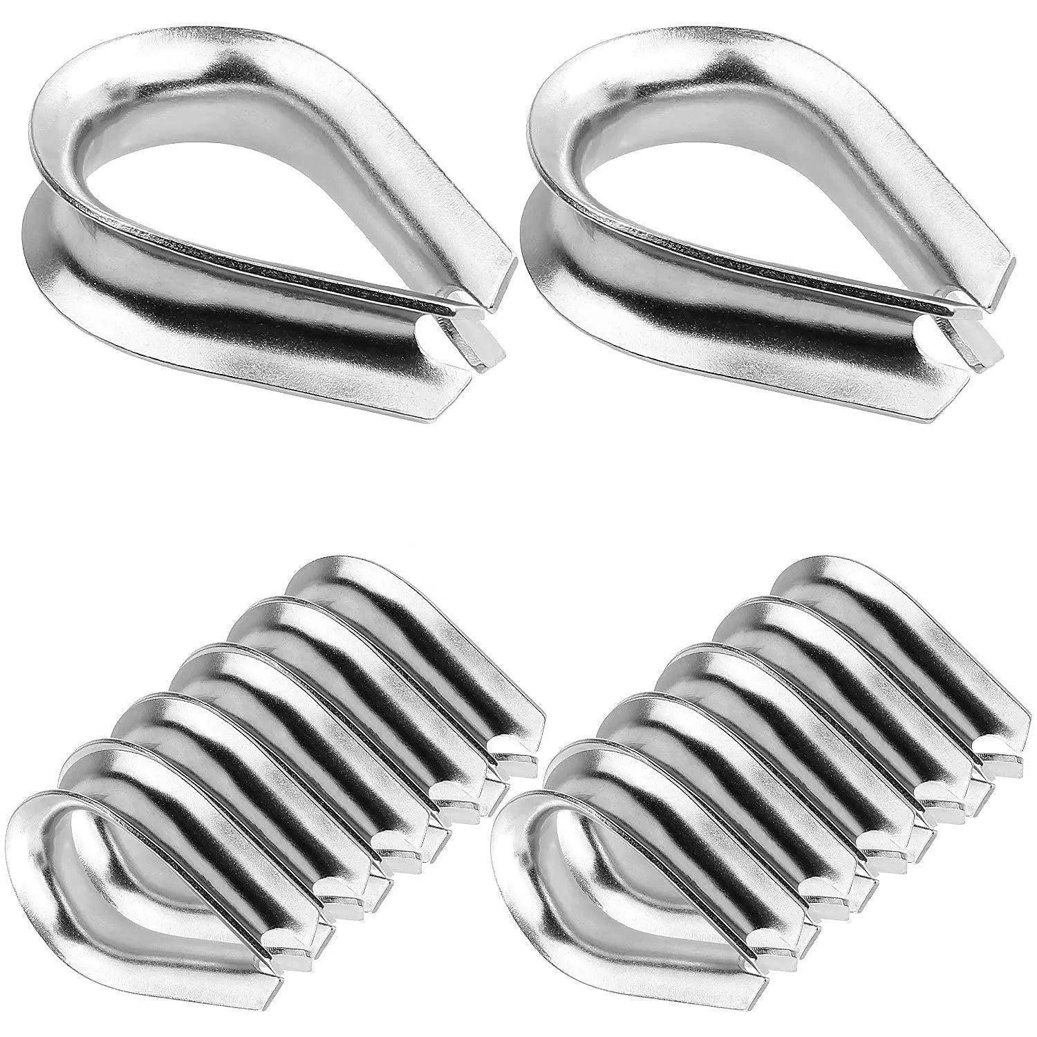 Stainless Steel Thimble Wire Rope Thimbles Rigging for 1/2 Inch Diameter Wire Rope Cable