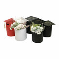 Graduation Top Hat Hugging Bucket Flower Gift Box Graduation Flower Barrel Box
