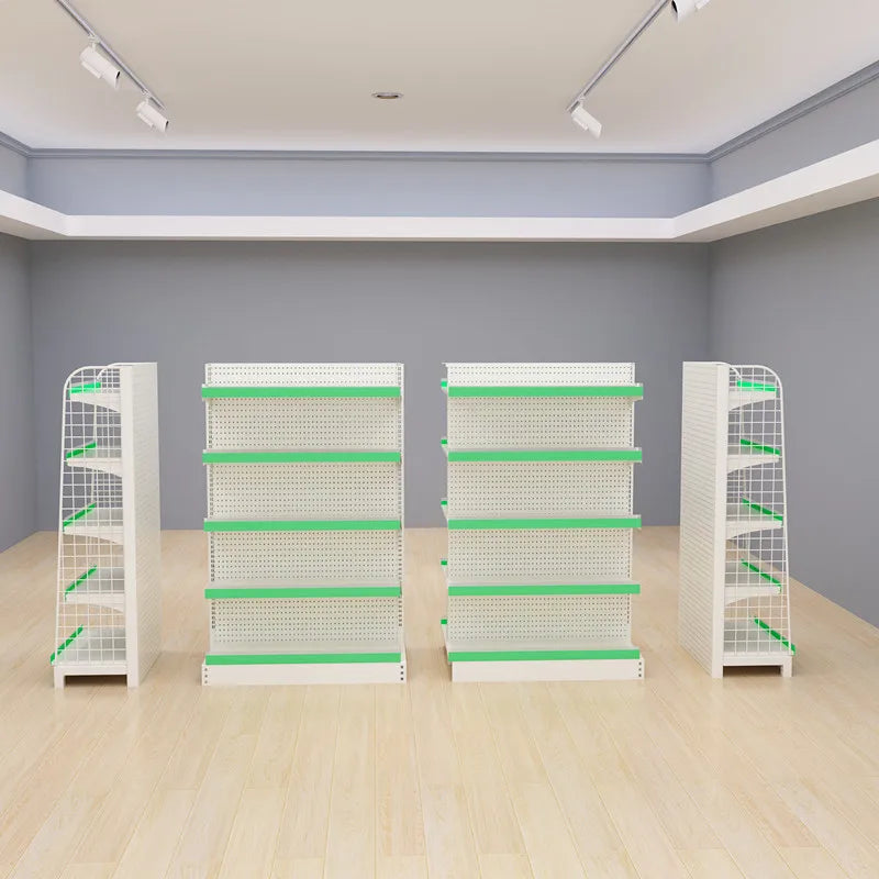 China Used Heavy Duty Steel Double Sided Supermarket Display Gondola Shelf Rack