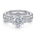 Classic Solitaire 1ct Diamond Cubic Zirconia Rings White Gold Colour Female Silver Ring