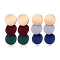 Vintage Geometric Three Layer Circular Tassel Earrings for Woman Exaggerated Long DIsc Earrings Female Fashion Jewelry Gifts