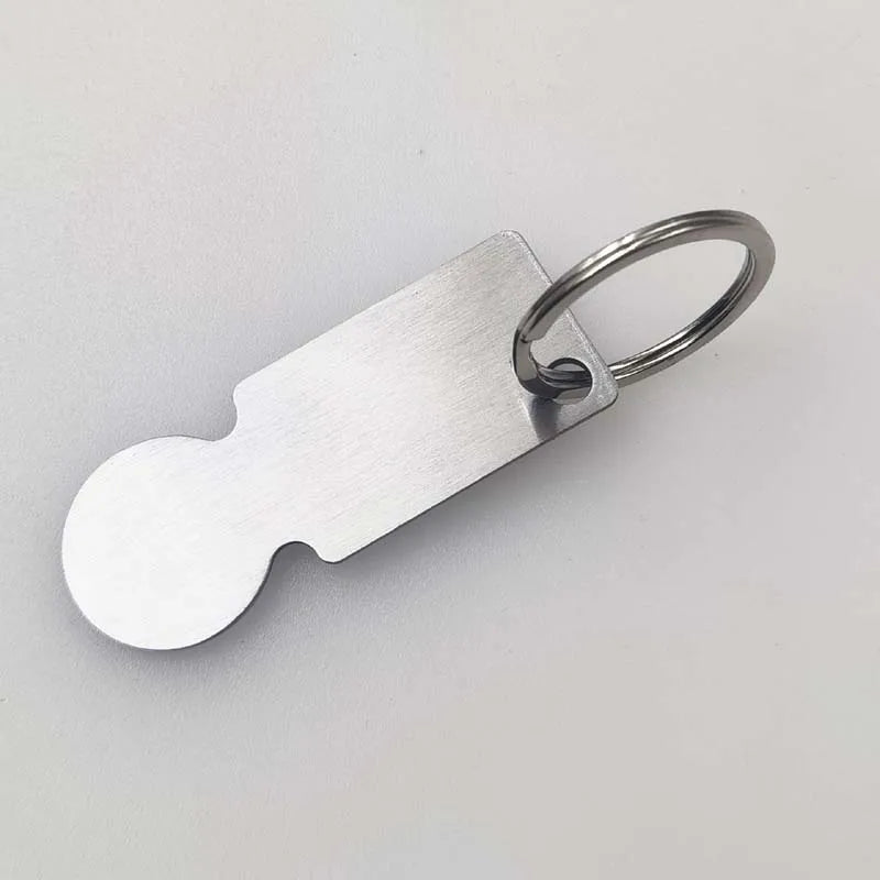 Custom Logo Epoxy Resin Dome Stainless Steels Supermarket Shopping Cart Solver Metal Shopping Trolley Tokens Keychain