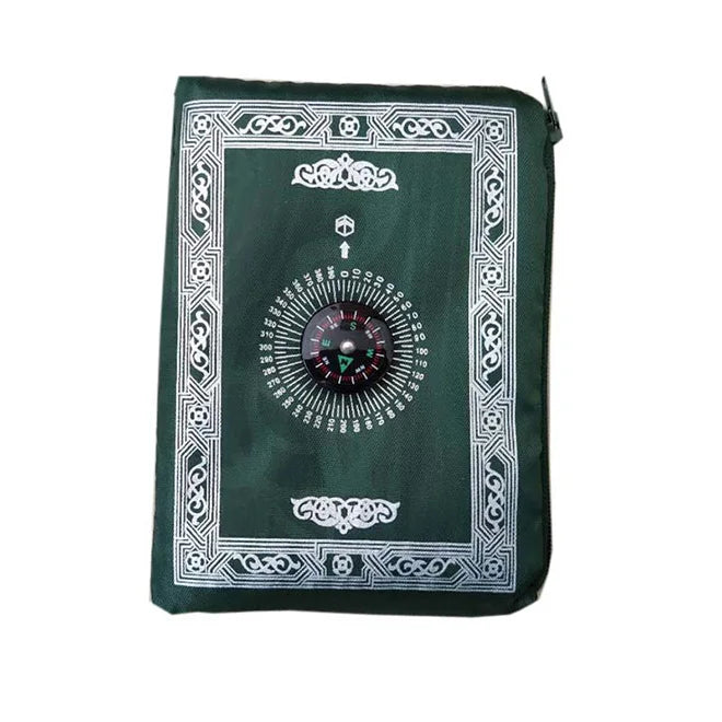 Hot Polyester Muslim Prayer Rug Compass Portable Pocket Mat for Home Car Cute Penguin Bathroom Decor Travel Prayer Mat Islamic