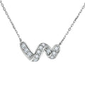 Dazzling 925 Silver Multi Stone CZ Necklace Luxury Statement Fine Jewelry
