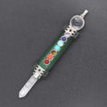Hongzhuo 7 Chakra Green Aventurine Healing Stick Wholesale Gemstone Wand Pendant Manufacturer Healing Crystals Jewelry