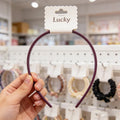 In Stock  Printed Hair Accessories  Cute 12 Pcs One Set 8mm Solid Color Morandi Colorful Plastic Headbands with Teeth for Women