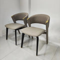 Modern Luxury Nordic Solid Wood Dining Room Furniture Set 2-Piece PU Leather Restaurant & Kitchen Chairs for School Use