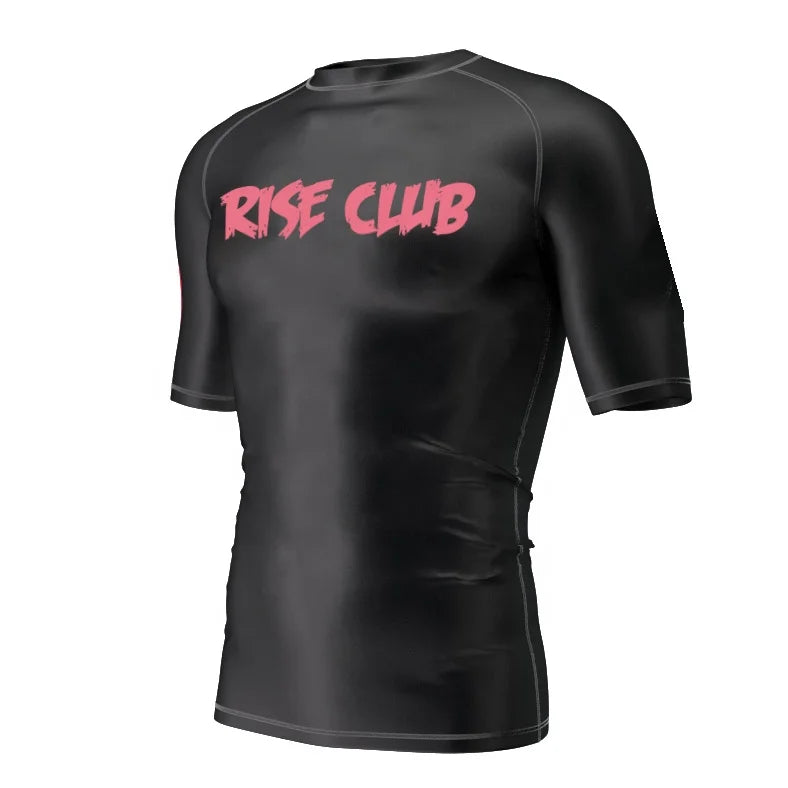 Pro Men's Rashguard Manufacture Abrasion Resistant Flatlock Stitching Elastic Fast Dry for No-Gi Wear