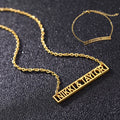 2024 Customized Letter Pendant Lock Necklace Fashion Customized Necklace Bracelet Set
