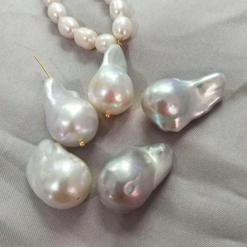 Wholesale 10-30mm Natural Freshwater Baroque Loose Pearls Clean Surface Nucleated Irregular Shape for Jewelry Competitive Price