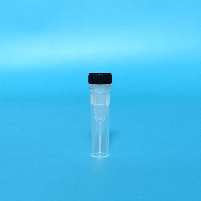 Sterile 0.5ml Black Screw Cap Plastic Tubes with Caps clear Plastic Tubes with Lid 0.5ml Bottle