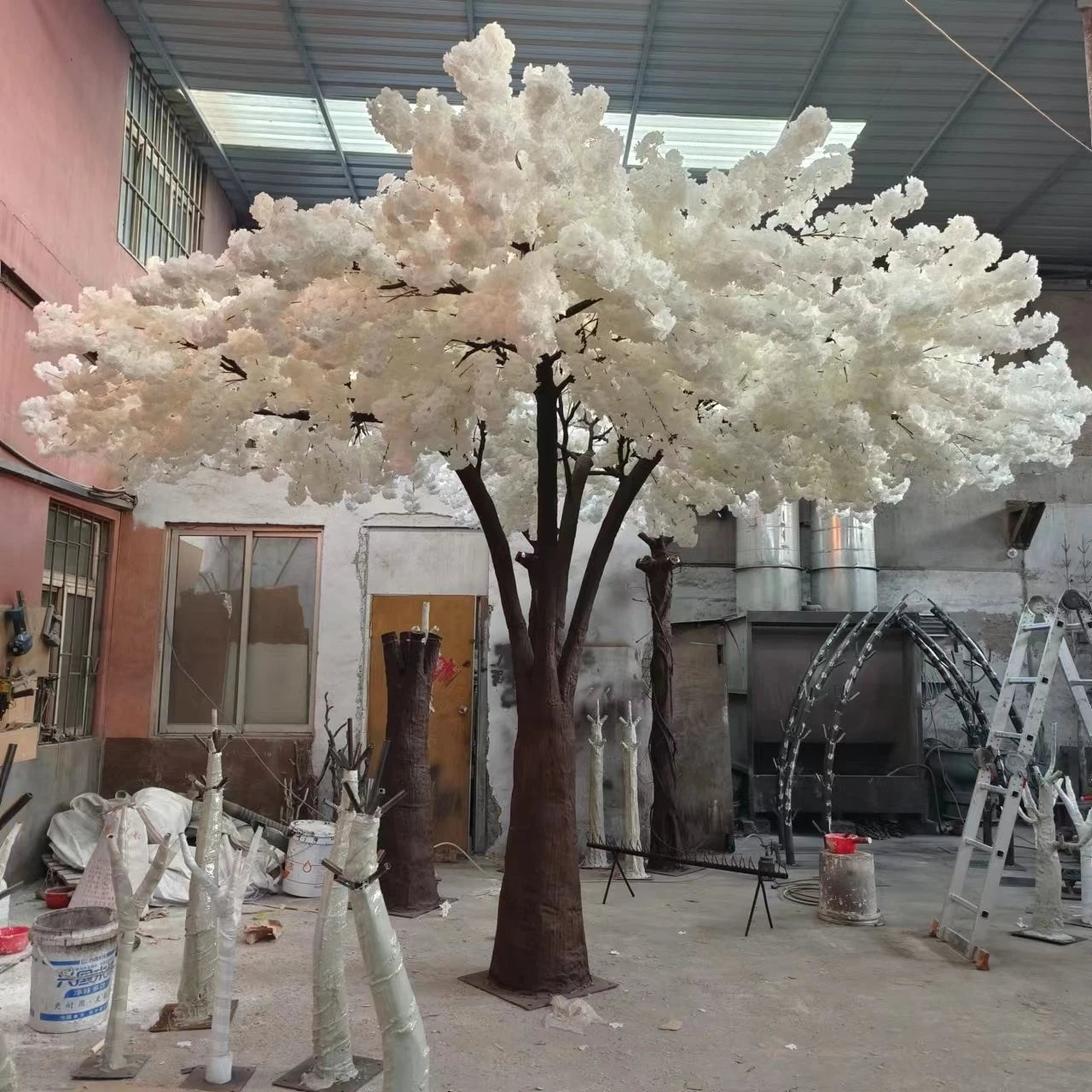 Wholesale Indoor Outdoor Customized Table Centerpiece White Pink Sakura Arch Artificial Flower Cherry Blossom Tree for Wedding