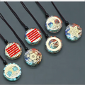 Natural Chips Stone Balancing Energy Pendant Reiki Symbol Healing Crystal 7 Chakra Charms for Jewelry Making Meditation Necklace