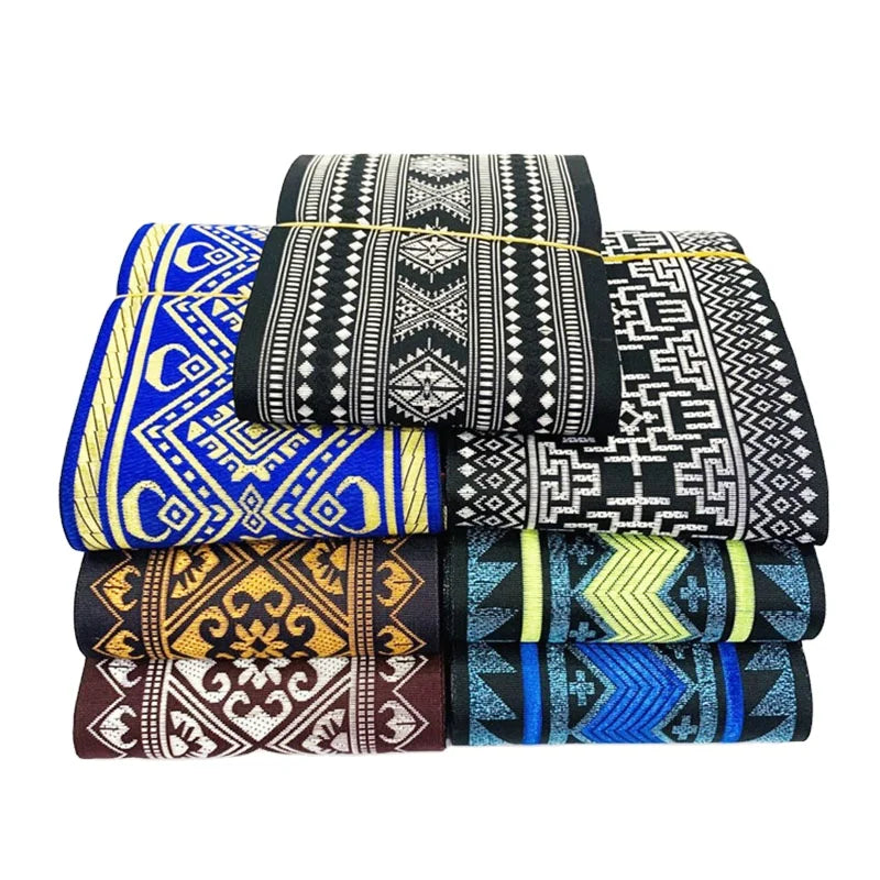 10cm Clothing Sewing Material Edge Trims Diy Clothing Accessories Dress Skirt Jacquard Webbing Lace Polyester Ethnic Ribbon
