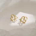 Wholesale Fashion New Arrival Heart Shape Clip on Earrings Fashion Brass Heart Shape Clip on Earrings for Daily