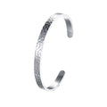 Jewelry Wearing Hammer Pattern C Shape Open Bracelet Silver Female Adjustable Bracelet