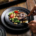 Wholesale Black Porcelain Dinnerware Set Ceramic Dinner Plate and Cookware for Restaurants Dishes with Beautiful Pattern