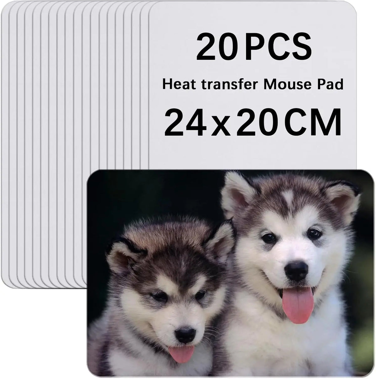 MP-010 20*24*0.2CM Sublimation Blank Rectangle Shape Mouse Pads Heat Transfer Mouse Mats Square Mouse Mats