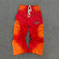 Custom Embroidered Logo Loose Vintage Streetwear Acid Wash Sun Faded Straight Wide Leg Flare Baggy Mid 100% Cotton Sweatpants