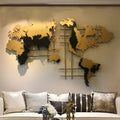 160X90CM M Customizable ModernLuxury Gold Wall Hanging Large Metal World Map Home Decor Hotel Gift Living Room Dropshipping DDP