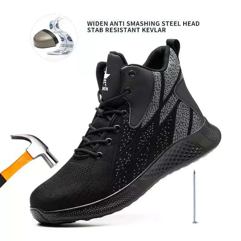 Puncture Proof and Smash Proof Fashion Safety Boots and Safety Shoes for Workers Steel Toe Shoes