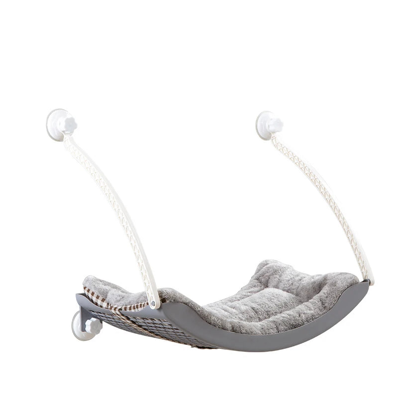 Dougez Hanging Cat Hammock Removable Cushion With Suction Cup for Balcony Window Cat Hammock Bed