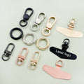 Factory Wholesale Rotatable D-ring Sliding Mobile Phone Lanyard With Patch Rope and Metal Clip Phone Tether Piece