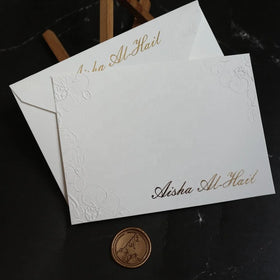 Modern DIY Embossed Foil Logo Textured Paper Wedding Invitation Cards With Hot Stamping Foil Textured Envelope