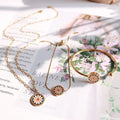 18K Gold Stainless Steel Jewelry Exquisite Enamel Drip Glaze Small Daisy Bracelet Flower Chain Bracelet Necklace Set YF2471