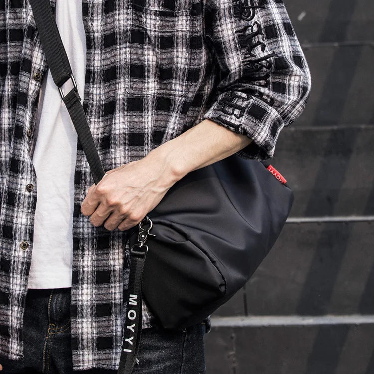 Custom Portable Messenger Crossbody Bag for Men Good Quality Oxford Material Adjustable Strap Slim Travel Sling Shoulder Bag