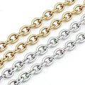 0.3mm 0.4mm 0.5mm 0.6mm Line Diameter Stainless Steel Rolo Chain Necklace Meter Wedding Engagement Gift Jewelry Accessories