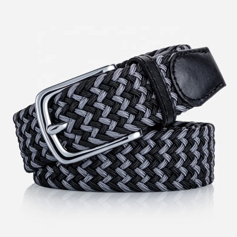Wholesale Custom Logo Webbing Men's Stretch Woven Golf Belt
