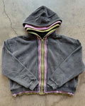 OEM Streetwear Sun Fade Double Layer Heavyweight Oversized Hoodie No String Zip up Hoodie Vintage Acid Wash Mens Hoodie