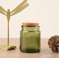 100ml 4oz 200ml 7oz clear Amber Green Black Aura Modern Candle Vessels Jar Round Bottom with Cork Lids and Box