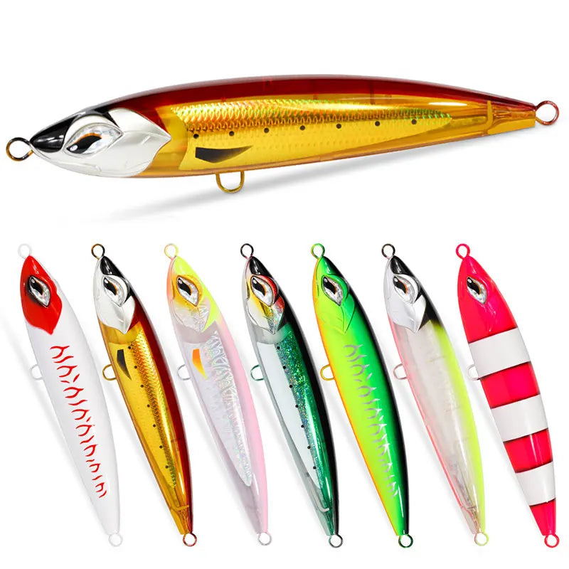 24cmSaltwater Trolling ABS Sinking Artificial Hard Bait 240mm Seabass Lure for Salmon Catfish Marlin Bass Fishing Ocean Boat