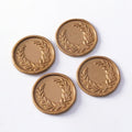Flower Design Adhesive Wax Seal Stickers Olive Branch Envelope Seal Stickers with Customized Pattern
