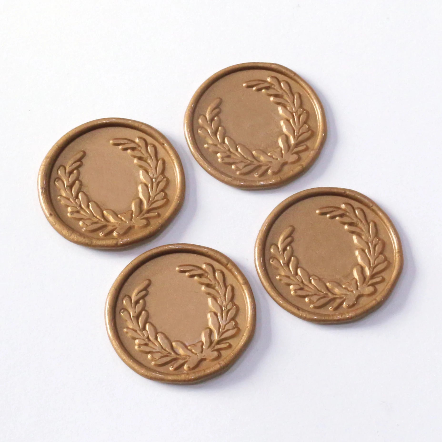 Flower Design Adhesive Wax Seal Stickers Olive Branch Envelope Seal Stickers with Customized Pattern