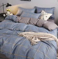 Modern Style 4-Piece Anti-Apnea Duvet Cover Set Woven Plain Dyed Fabric 100% Polyester 100TC Customizable Includes Bag Option MegaBDM