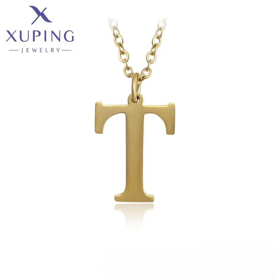 A00573138 XUPING JEWELRY 14K Gold Color Simple Stainless Steel Neutral Fashion Chain Custom Gold Plated Jewelry Necklaces