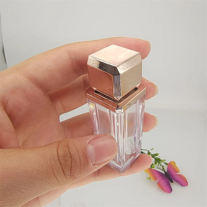 Rose Gold Lipgloss Bottle clear Lip Gloss Tube Cosmetics Packaging