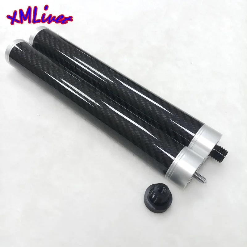 Xmlivet 9inch Carbon Silver Aluminum Alloy Collar Cue Extension for Mezz Professional Pool Cue Extenders Billiards Accessories