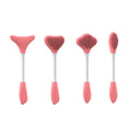 Mulit Function Exfoliating Lip Scrub Exfoliator Brush Tool Nose Cleaning Brush Double Side Soft Silicone Facial Cleansing Brush