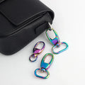 Nolvo World Rainbow Zinc Alloy Snap Hook Bag Chain with Adjustable Lobster Clasp Swivel Keyring Fashion Handbag Accessories