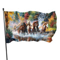 3 X5 Ft Lightweight and Durable Polyester Indians Horses Flag Home Decorative Flag with Metal Grommets