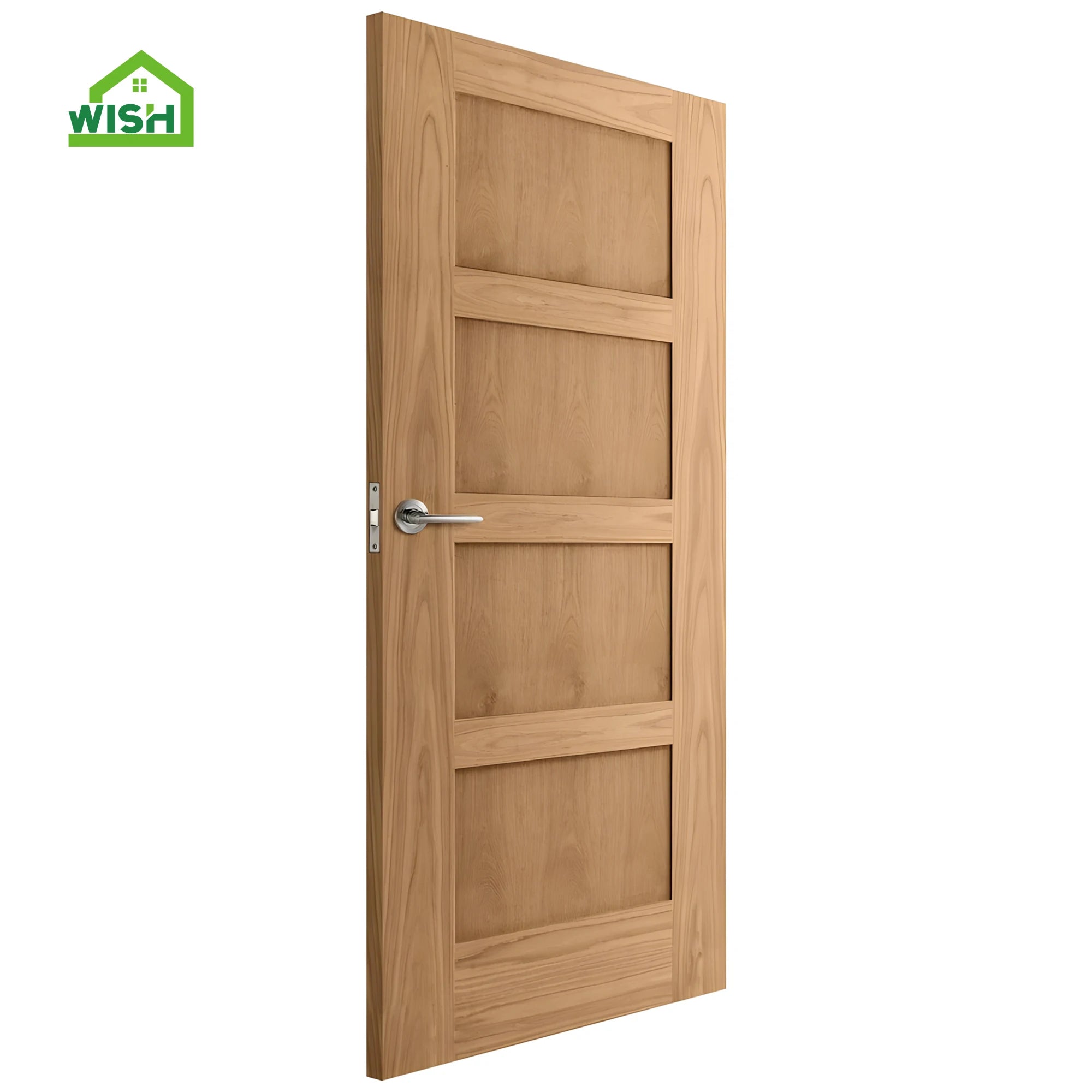 Modern Design Panel Oak Veneer Primed Hotel Design Interior Solid Core French Style Manual Doors Villa Apartment