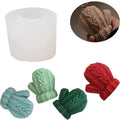 HY 3D Christmas Knitting Glove Candle Mold DIY Knitted Yarn Wool Wax Soap Plaster Mould