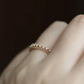 French Niche Ins Index Finger Ring Joint element Ring Titanium Steel 14k Gold Plated Ring