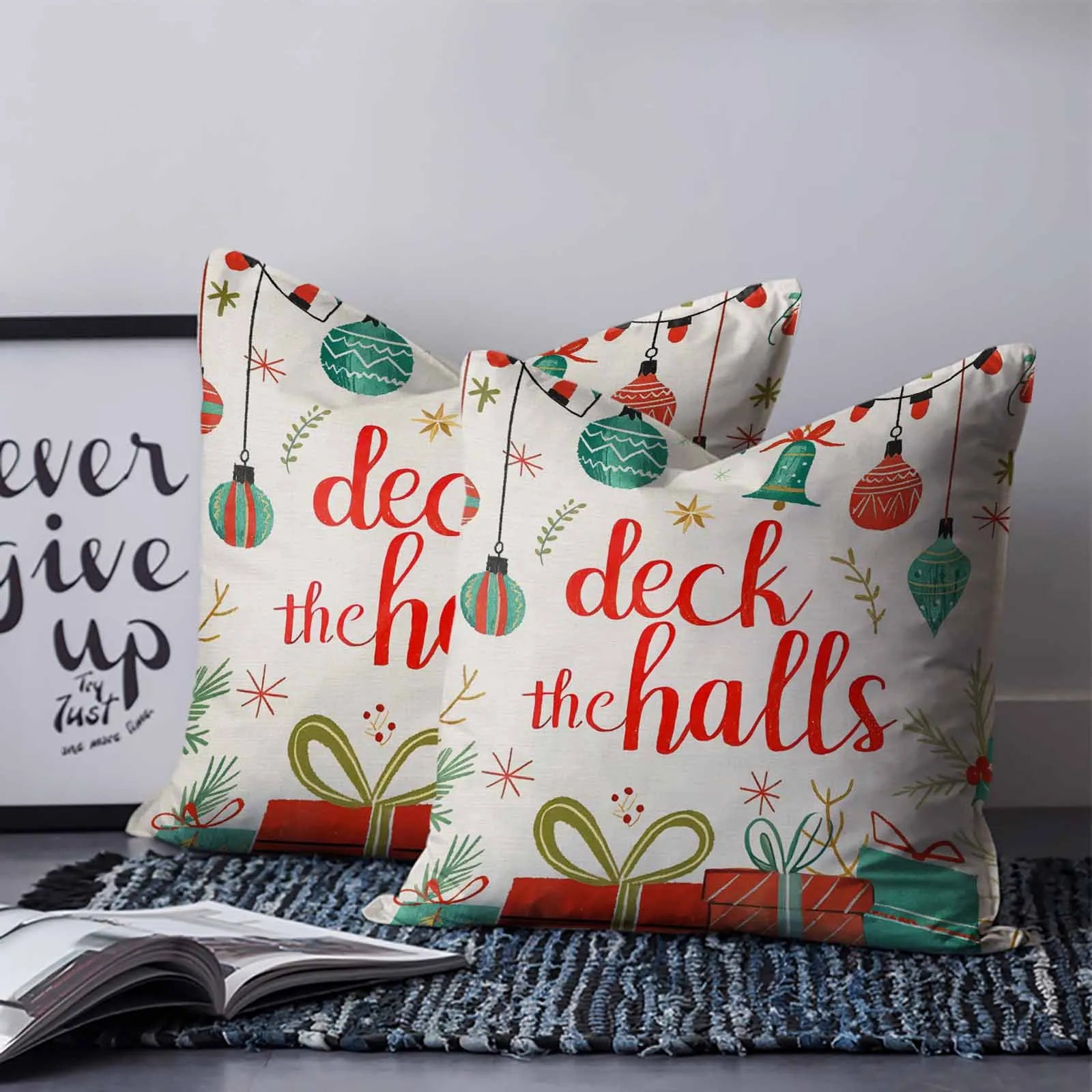 2025 New Design Christmas High Quality Decor 18*18in Cushion Cover Polyester Custom Boho Pillow Covers